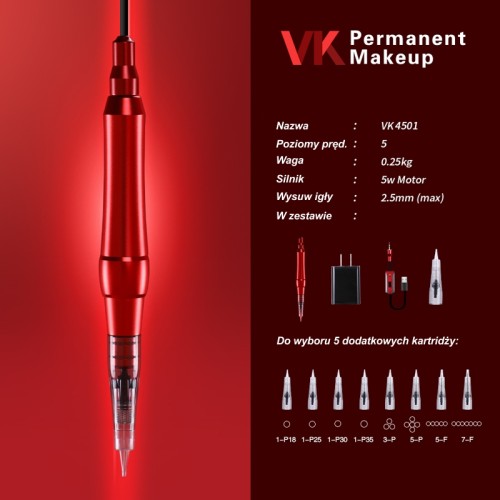 VK4501 - pen, device for permanent makeup and mesotherapy