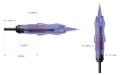 SCREW-ON cartridge with metal tube - needle for permanent makeup