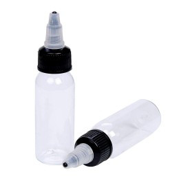 Bottles for pigment, fluid with TWIST applicator