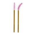 Spiral brush for eyelashes and eyebrows