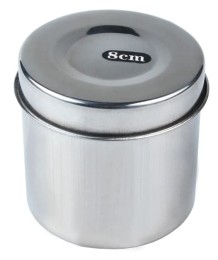 Container, jar for sterilisation made of stainless steel - 2 sizes