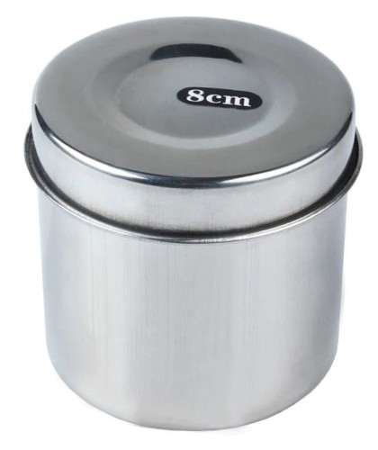 Container, jar for sterilisation made of stainless steel - 2 sizes