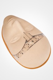 3D silicone face with base for practice