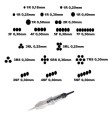 SCREW-IN cartridge - needle for permanent makeup