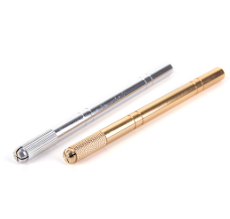 Metal pen for feather method, microblading